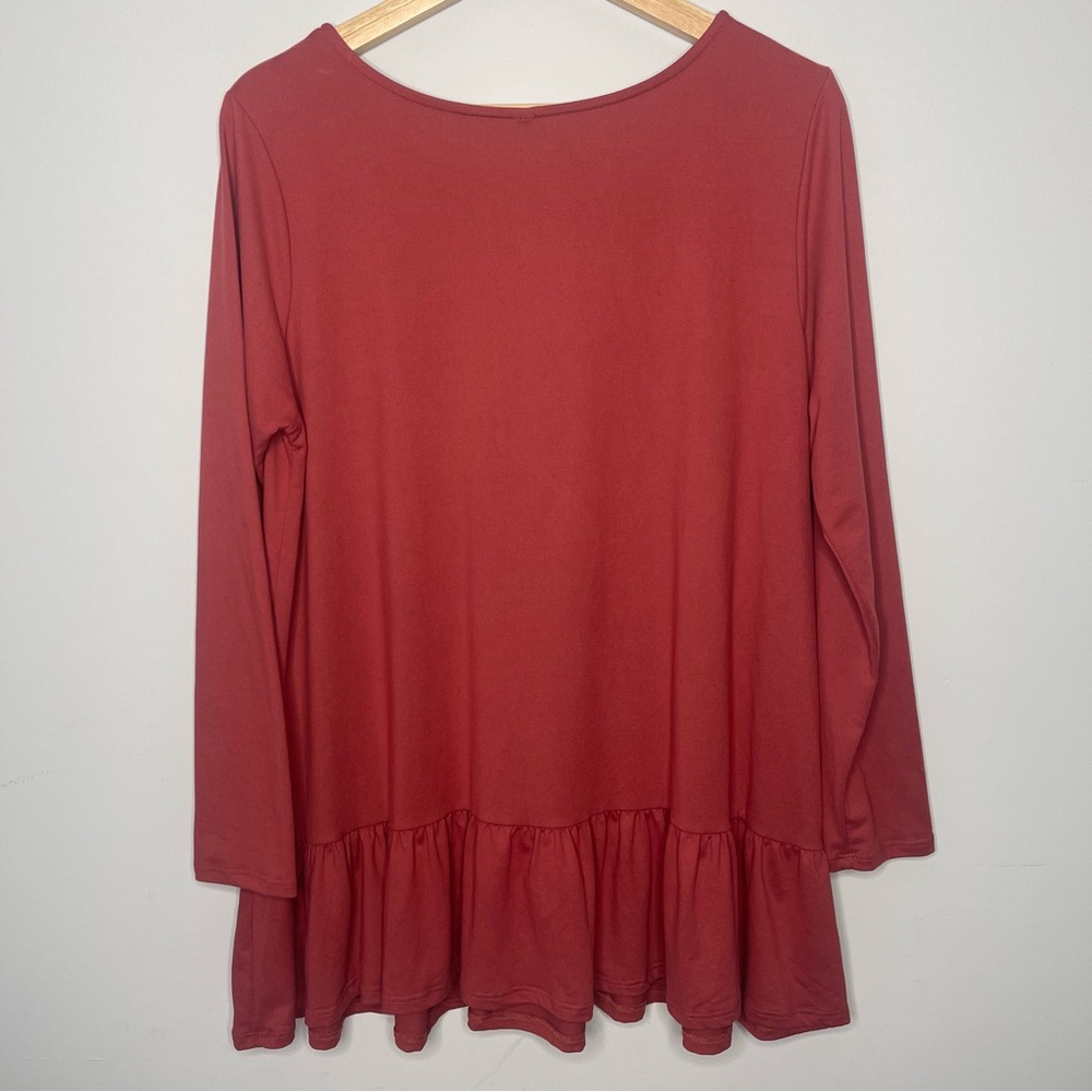 Simlu Babydoll 3/4 Sleeve Crew Neck Top (Large) - Picture 5 of 6